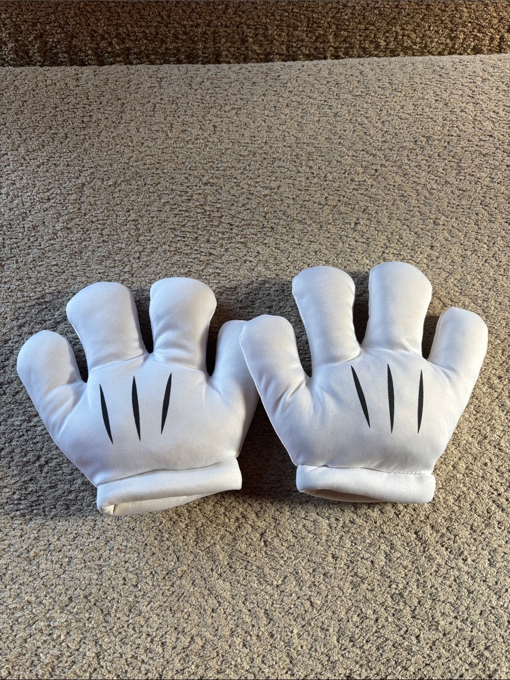 White Mickey Cartoon Character Glove Costume Accessory for Kids